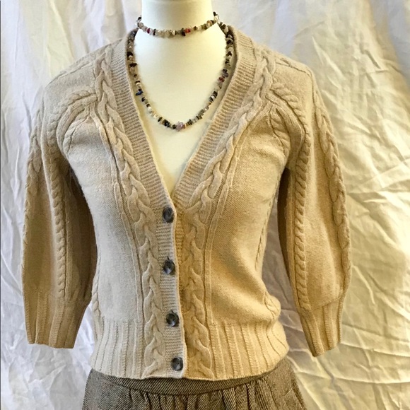 LOFT Sweaters - Extra small Ann Taylor beige button down cardigan